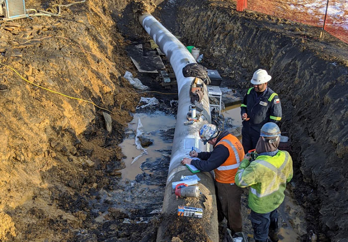 Ditch pipeline inspection